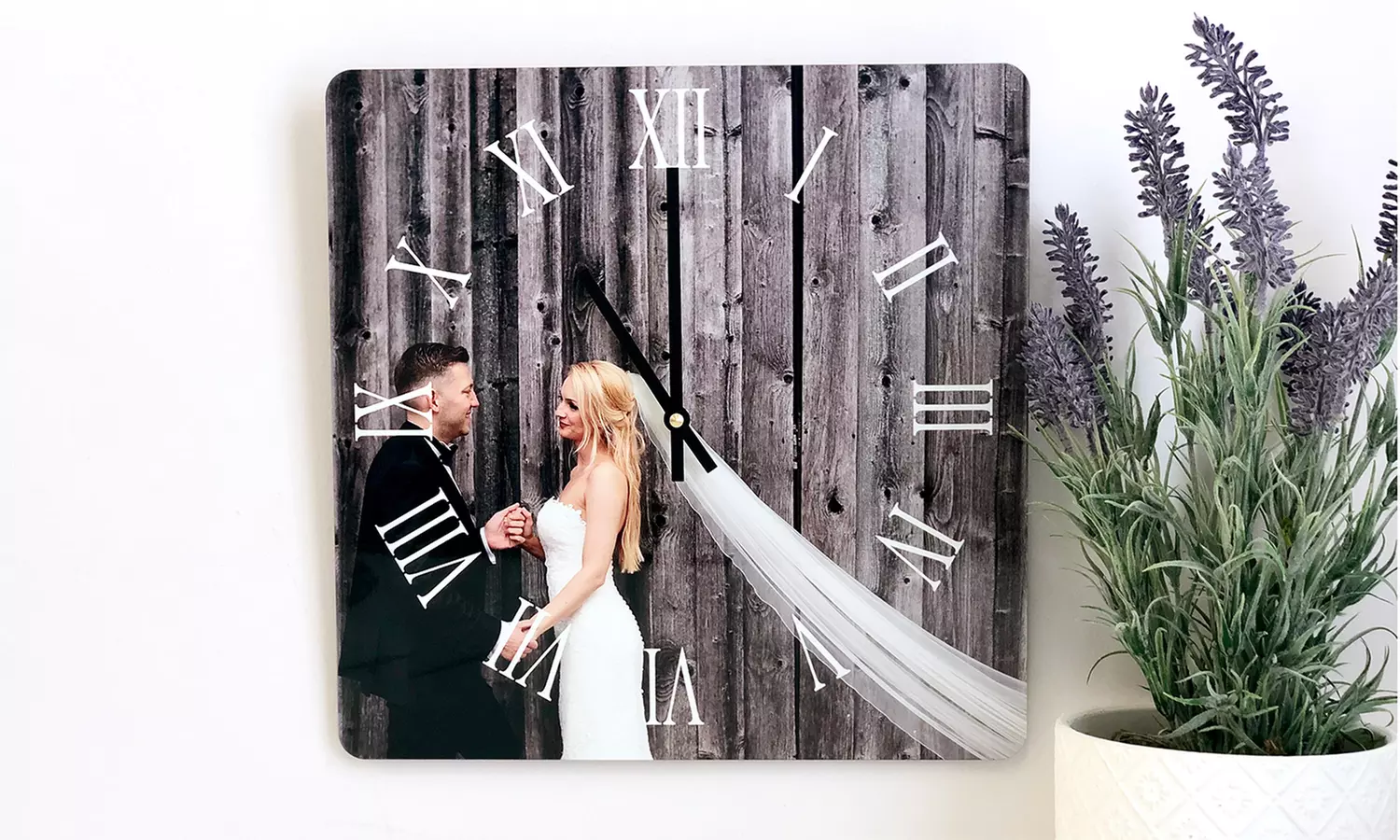 One Customized 8" or 12" Round or Square Metal Photo Clock from Picture It Custom (Up to 79% Off)  - Primary Image