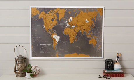 Scratch map del mondo, disponibile in 2 modelli