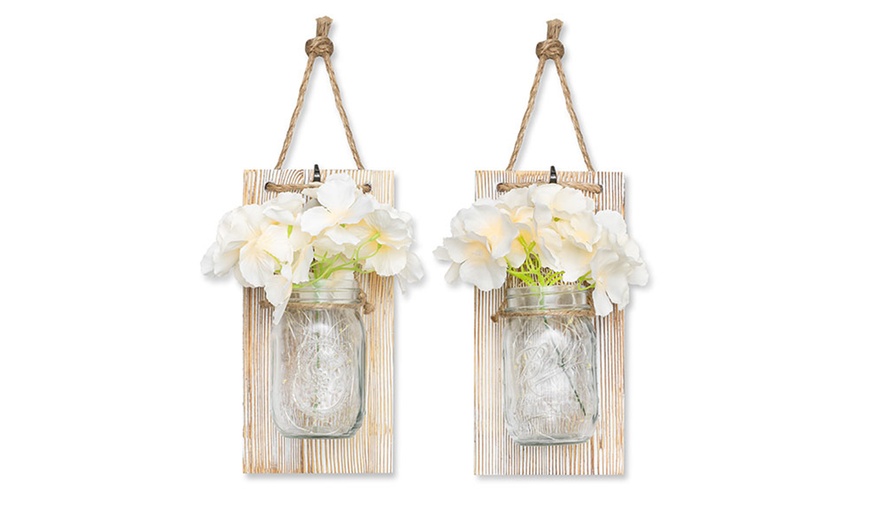 Image 4: Two or Four Hanging Mason Jar Lights