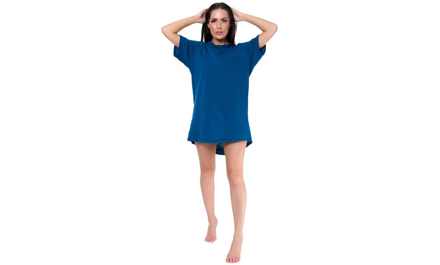 Image 7: Women's Plain Nightwear Nighty T-Shirt