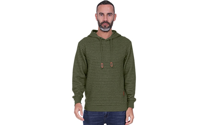 Image 9: Blu Apparel Nathan Textured Hoodie