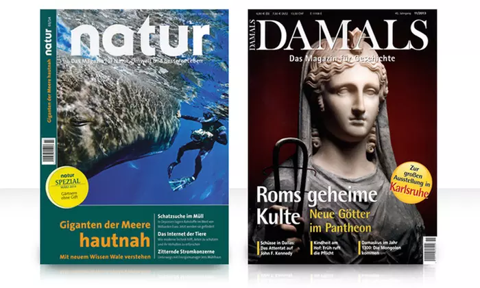 Jahres-Abo mit 12 Ausgaben für die Zeitschrift „natur“ oder „Damals“ frei Haus für 9,90 € (bis zu 89% sparen) - Primary Image