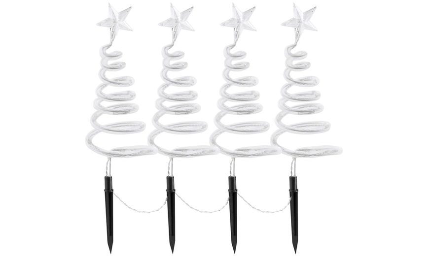 Image 2: 40 LED Spiral Christmas Tree Pathway Lights