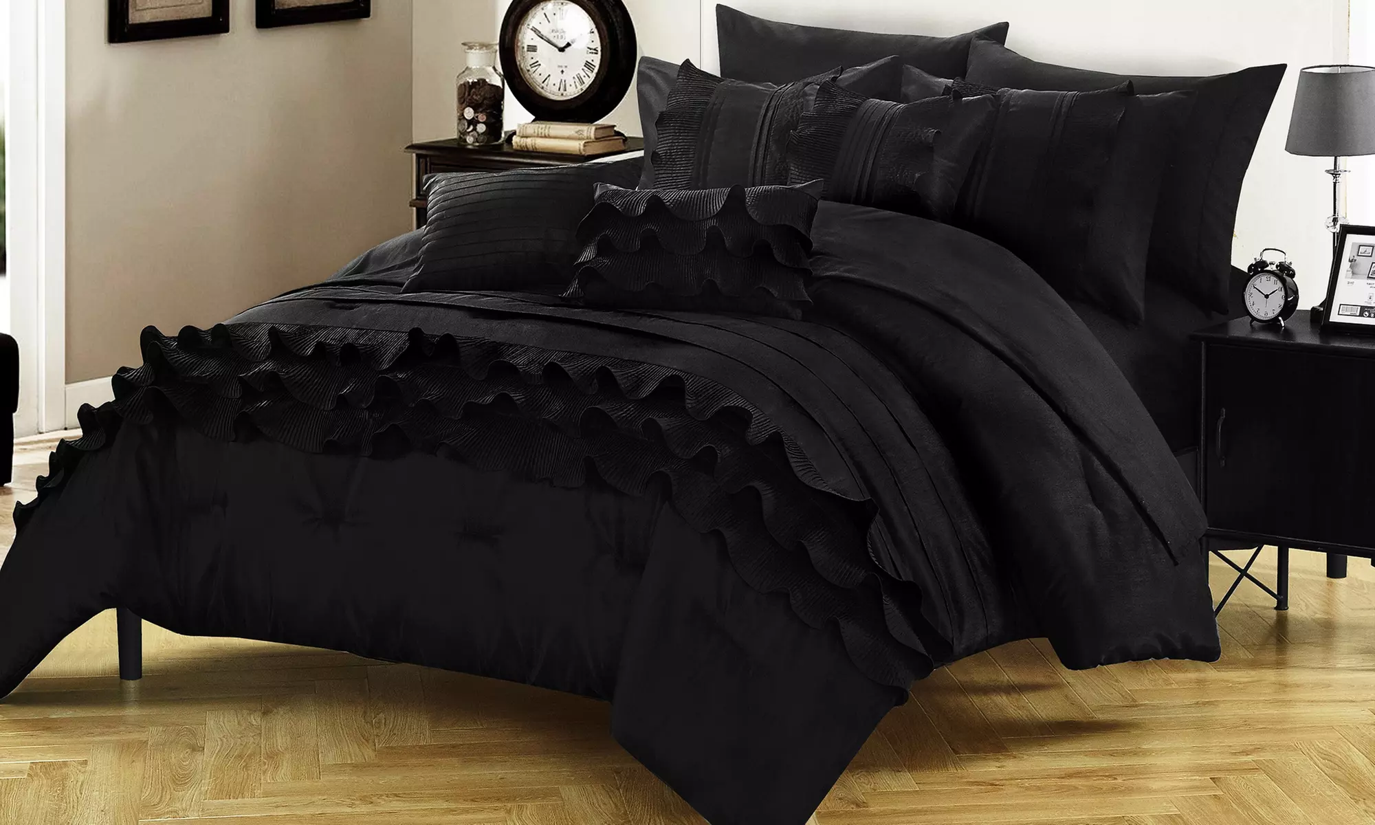 Sahara Ruffled Comforter and Sheet Set (10-Piece) - Second Medium