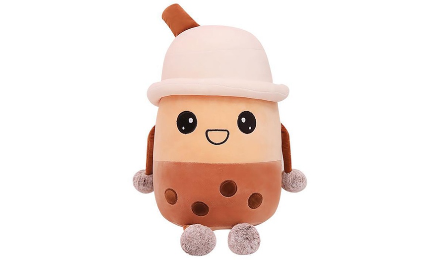 Image 4: Bubble Tea Cup Shaped Plush Pillow