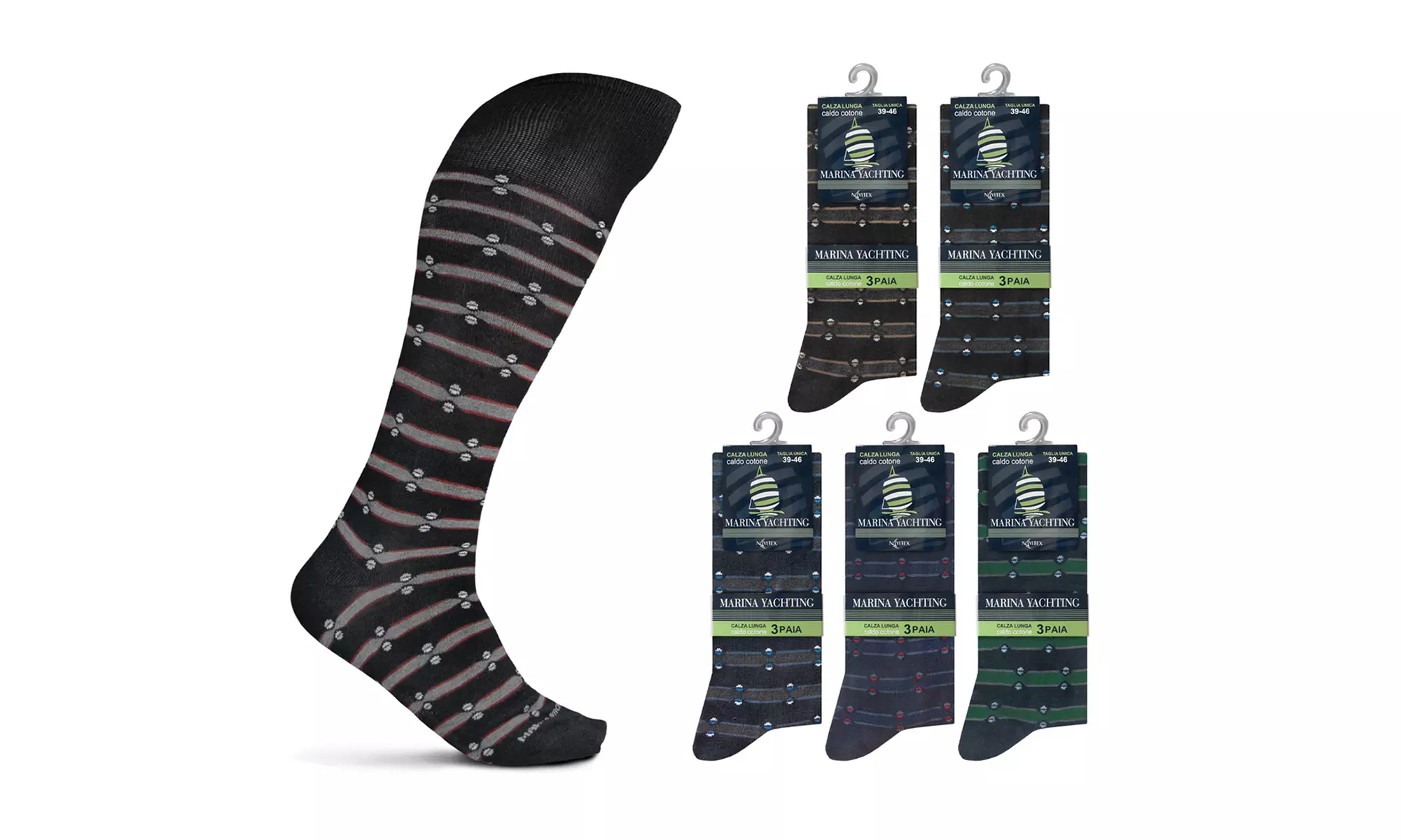 Set di 6 paia di calzini da uomo Marina Yatching, disponibile in 3 modelli - Image 4