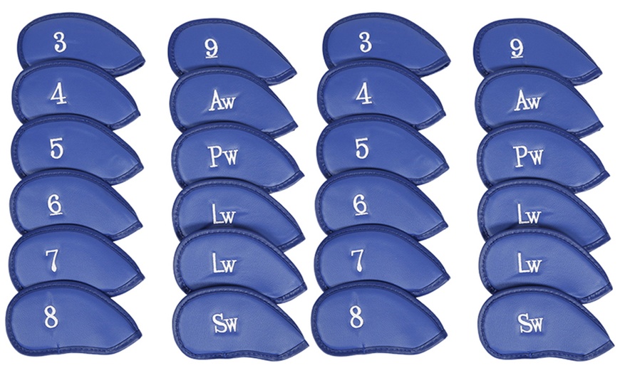 Image 4: One or Two Sets of 12-Piece Golf Club Head Covers