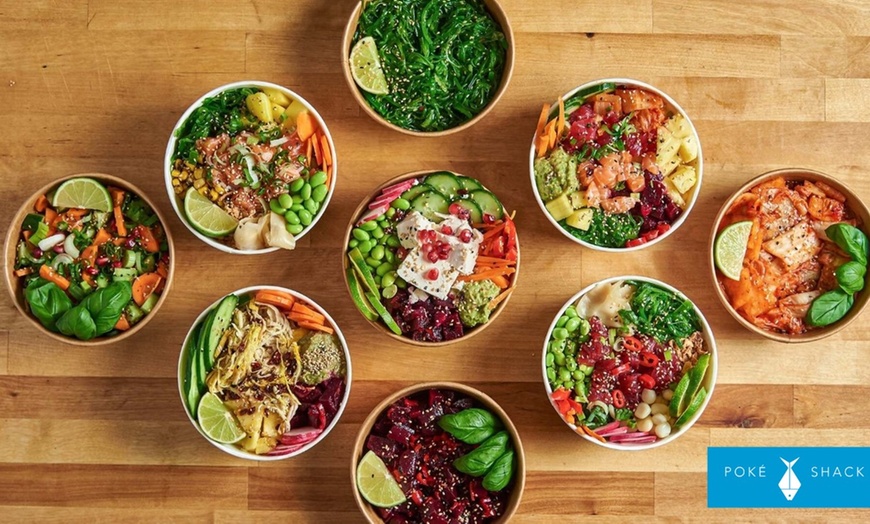 Image 1: Poke Shack | Build Your Own Bowl or Choose a House Bowl 