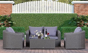 Outsunny PE Rattan Outdoor Furniture Set