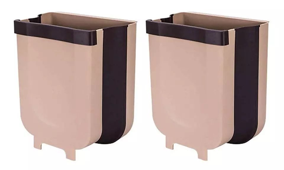 1 ou 2 poubelles suspendues pliables pour cuisine - Image 6