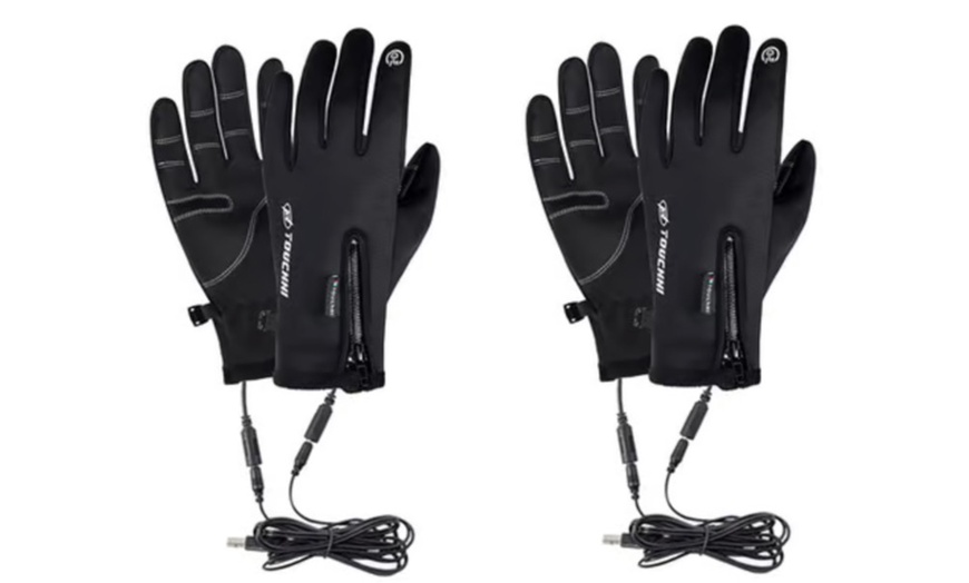 Image 2: 1 ou 2 paires de gants de sport unisexes avec chauffage USB