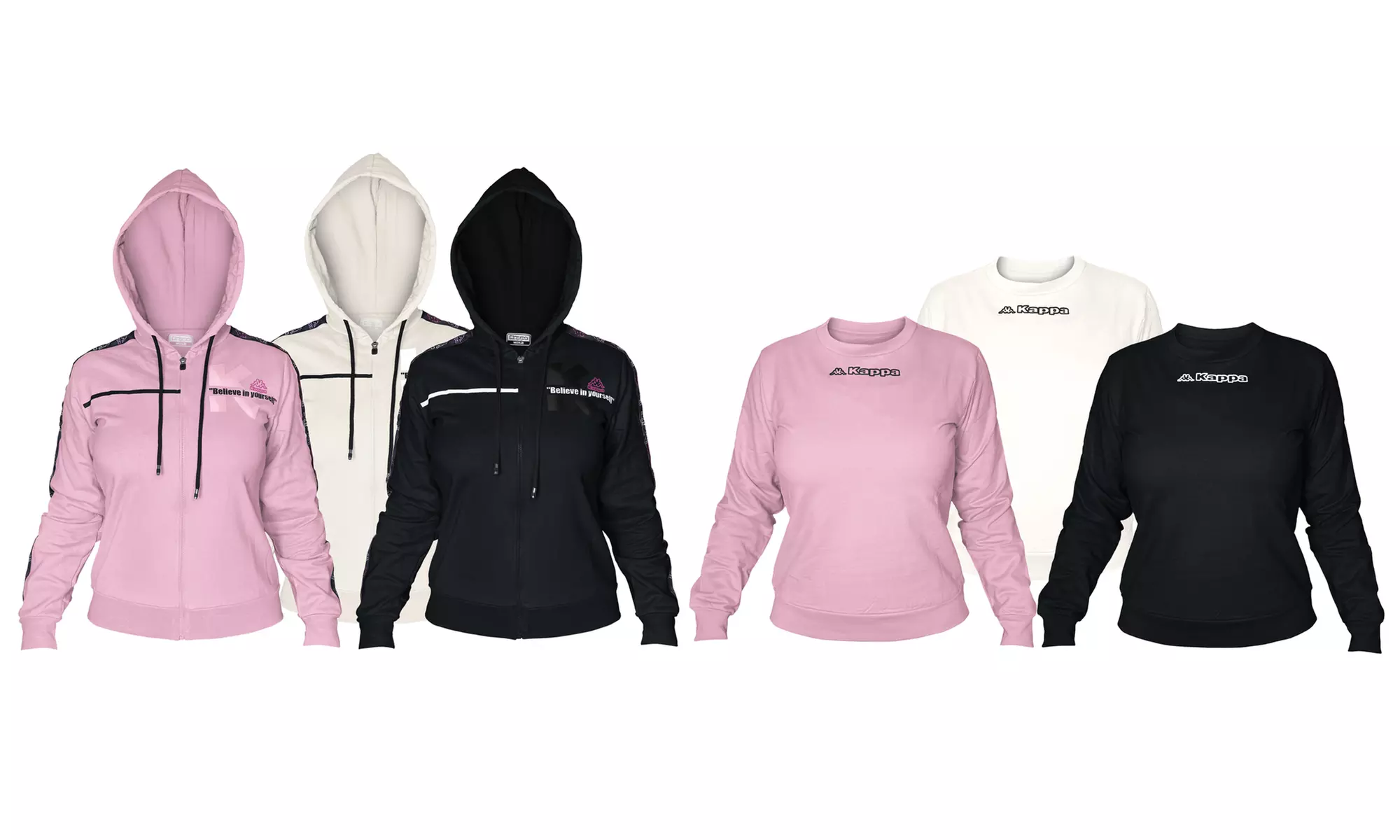 Felpa da donna Kappa in cotone felpato