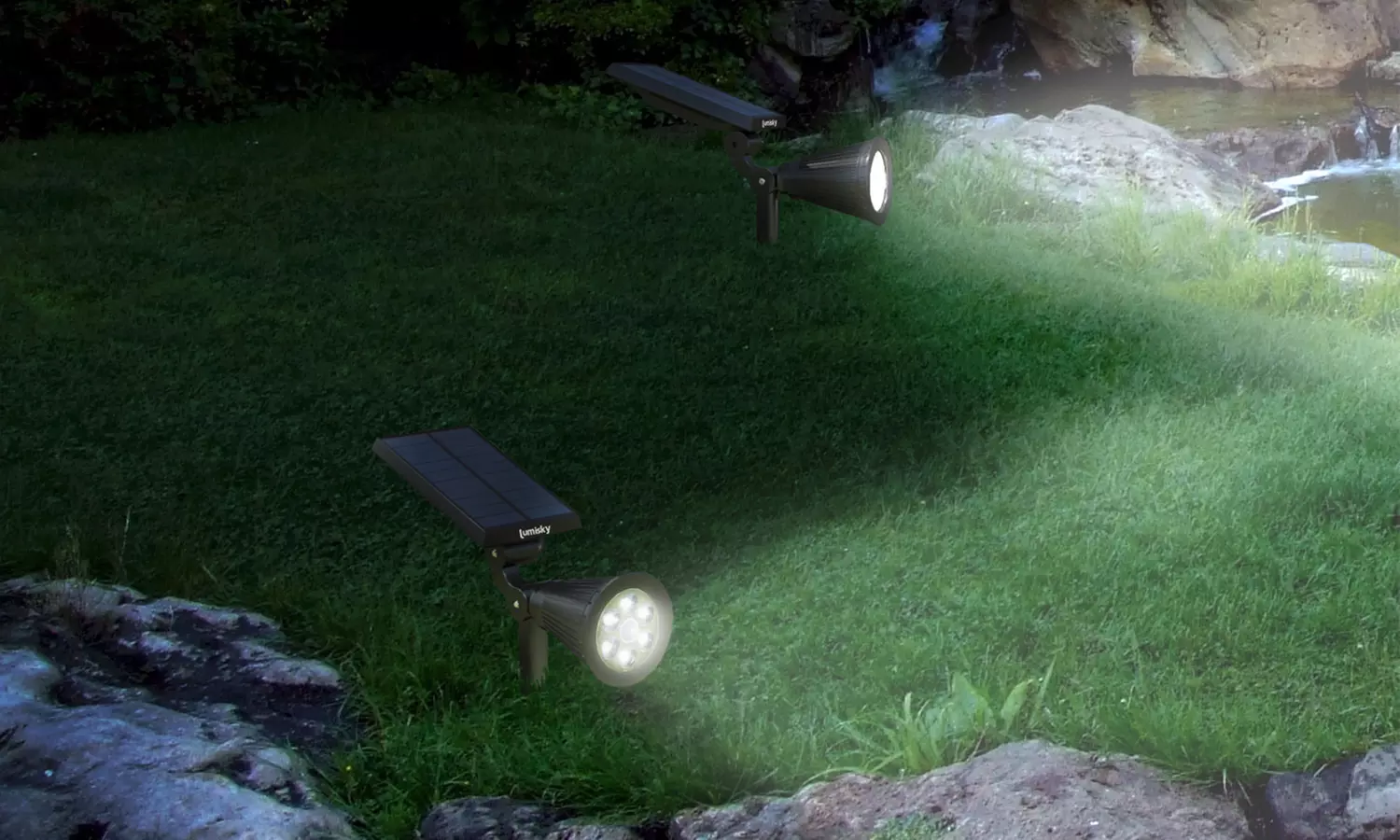 Jusqu'à 4 spots avec détecteur 2en1 Spiky Sensor Solar - Primary Image