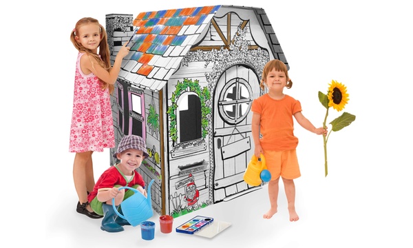 cardboard playhouse to colour