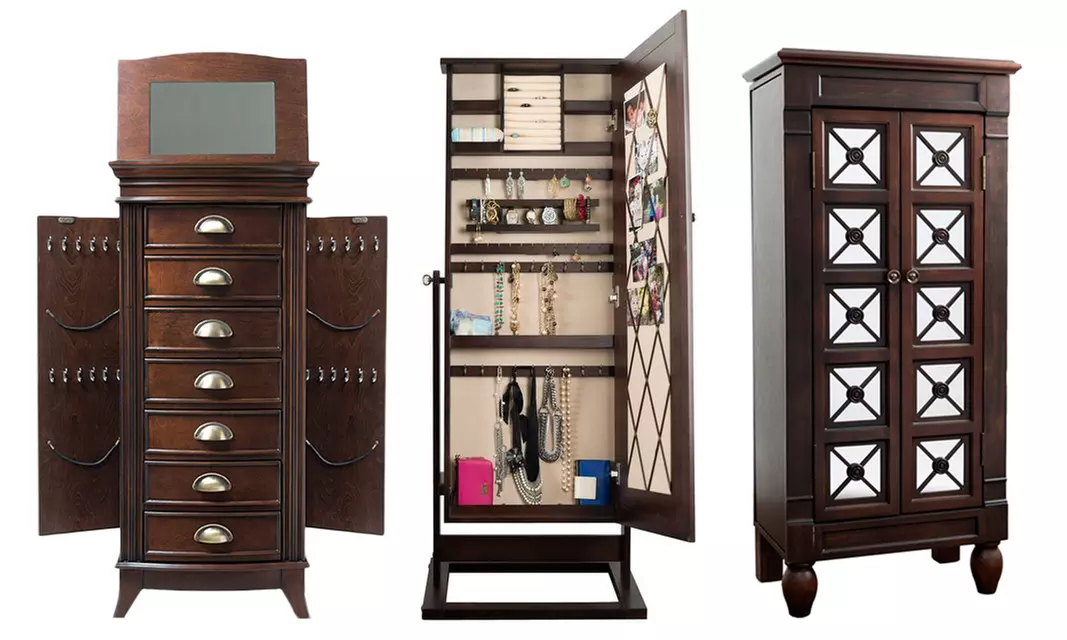 Hives & Honey Standing Jewelry Armoire or Mirrored Jewelry Armoire from $129.99–$219.99 - Primary Image