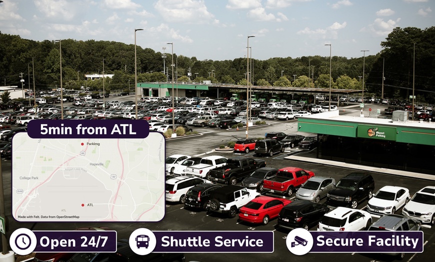 Image 1: 2, 4, 6, or 10-Day ATL Airport Outdoor Parking, Up To 40% Off