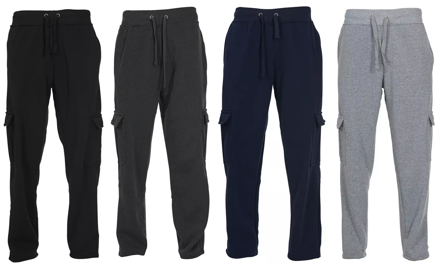 Chams Men's Fleece Cargo Pocket Sweatpants (M-5XL) - Primary Image