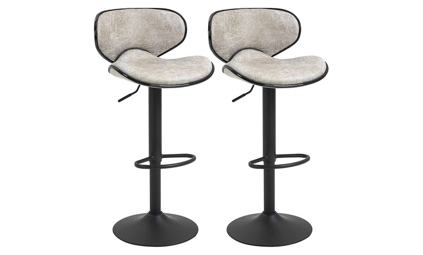 Image 17: HomCom Set of Two Bar Stools