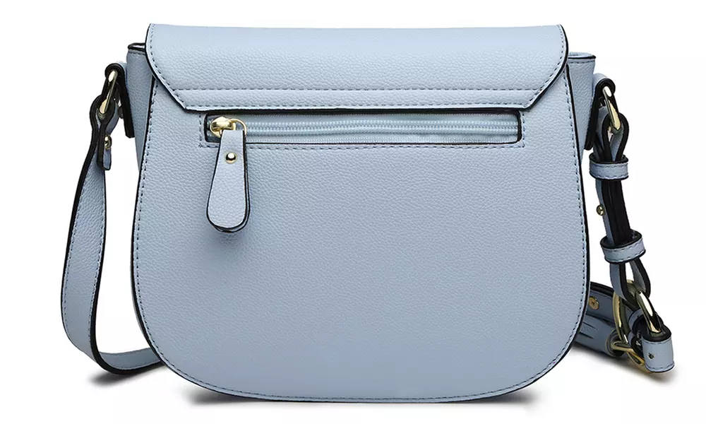 Women Fashion PU Leather Cross Body Saddle Bag