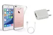 Pack complet : Chargeur / Câble USB / Coque transparente / Verre Trempé pour iPhone 5 / 6 / 7 / 8 et X - Second Medium