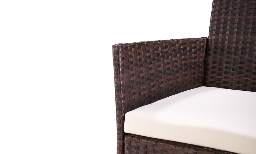 Image 6: 4-Piece Rattan-Effect Lounge Set