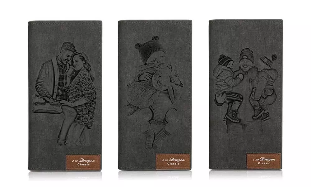 1 or 2 Personalized Women's Wallets with Engraved Photo and Message