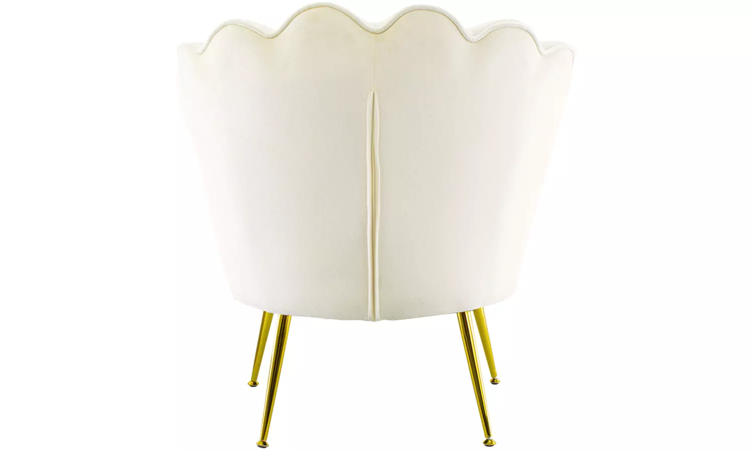 Poltrona con schienale a conchiglia