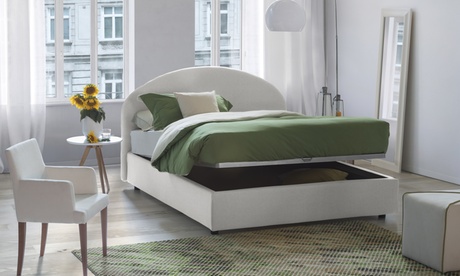 Letto Luna con contenitore disponibile in 3 colori e 4 dimensioni e con o senza materasso