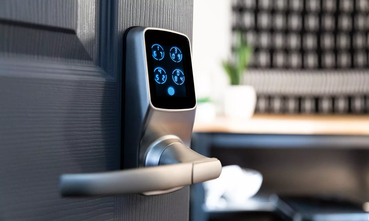 Lockly Secure Latch Handle Smart Bluetooth Keyless Entry Door Deadbolt - Primary Image