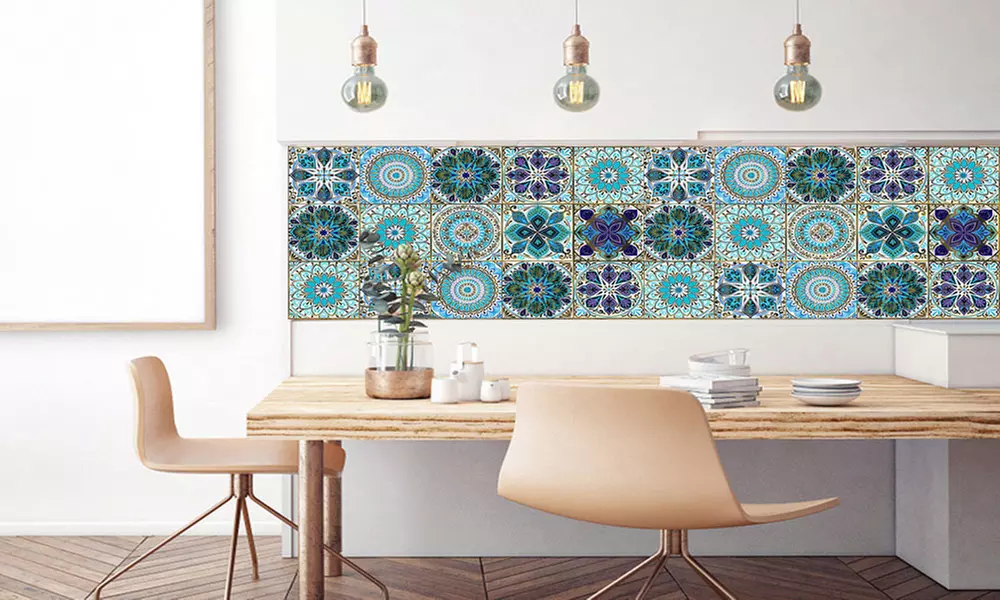 1, 2, 3 ou 4 lots de 10 stickers effet carrelage mosaïque - Primary Image