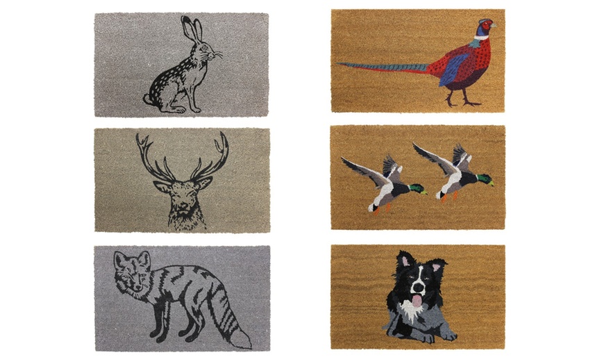 Image 1: Animal Doormats - 6 Designs