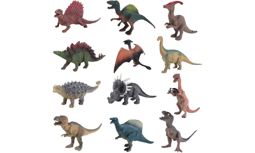 Image 2: 30-Piece Dinosaur Realistic Figures Play Set with Dino Egg 