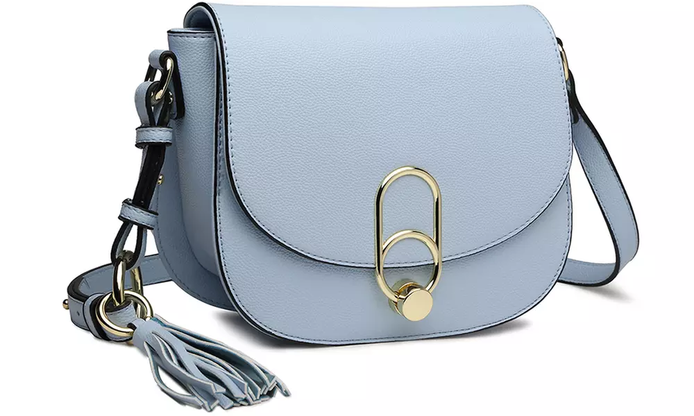 Women Fashion PU Leather Cross Body Saddle Bag