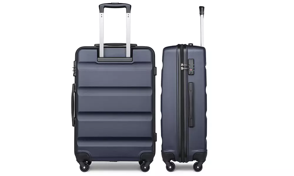 KONO Horizontal Design Hard Shell Suitcase Set with Combination Lock