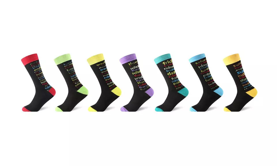7-teiliger Wochentage-Socken-Pack für Herren im Design nach Wahl - Second Medium