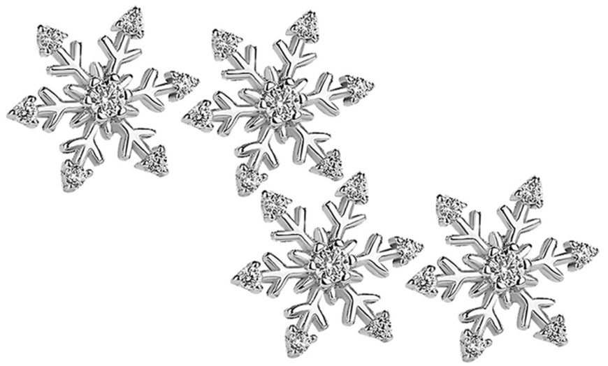 Image 5: Crystal Snowflake Earrings