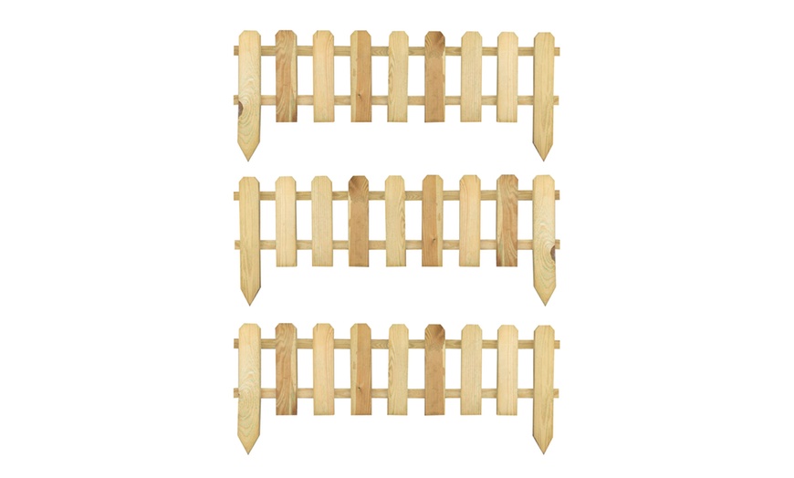 Image 5: 3-Pack of Timber Picket Fence 