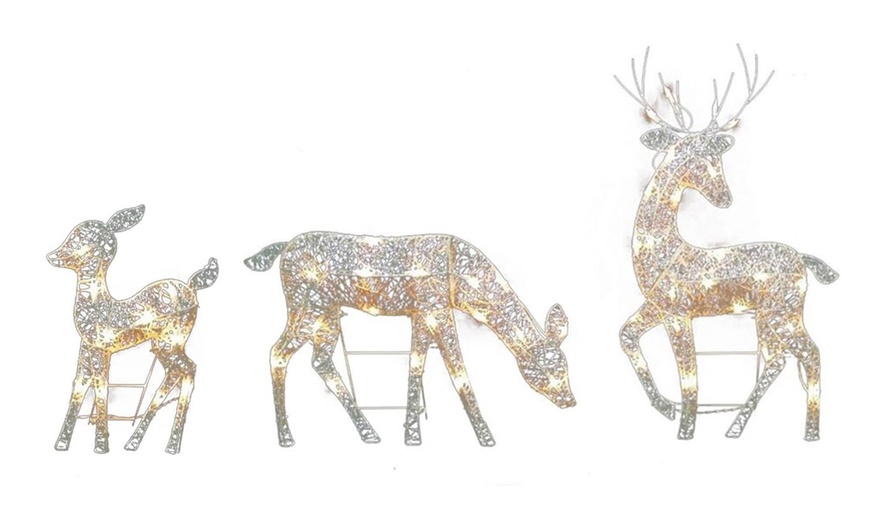 Image 3: One or Three LED Reindeer Christmas Decorations