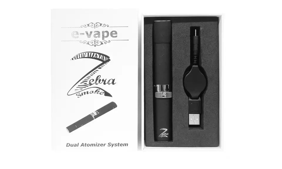 E-Vape Dual Atomizer Vape Kit from Zebra Smoke (6-Piece) - Second Medium