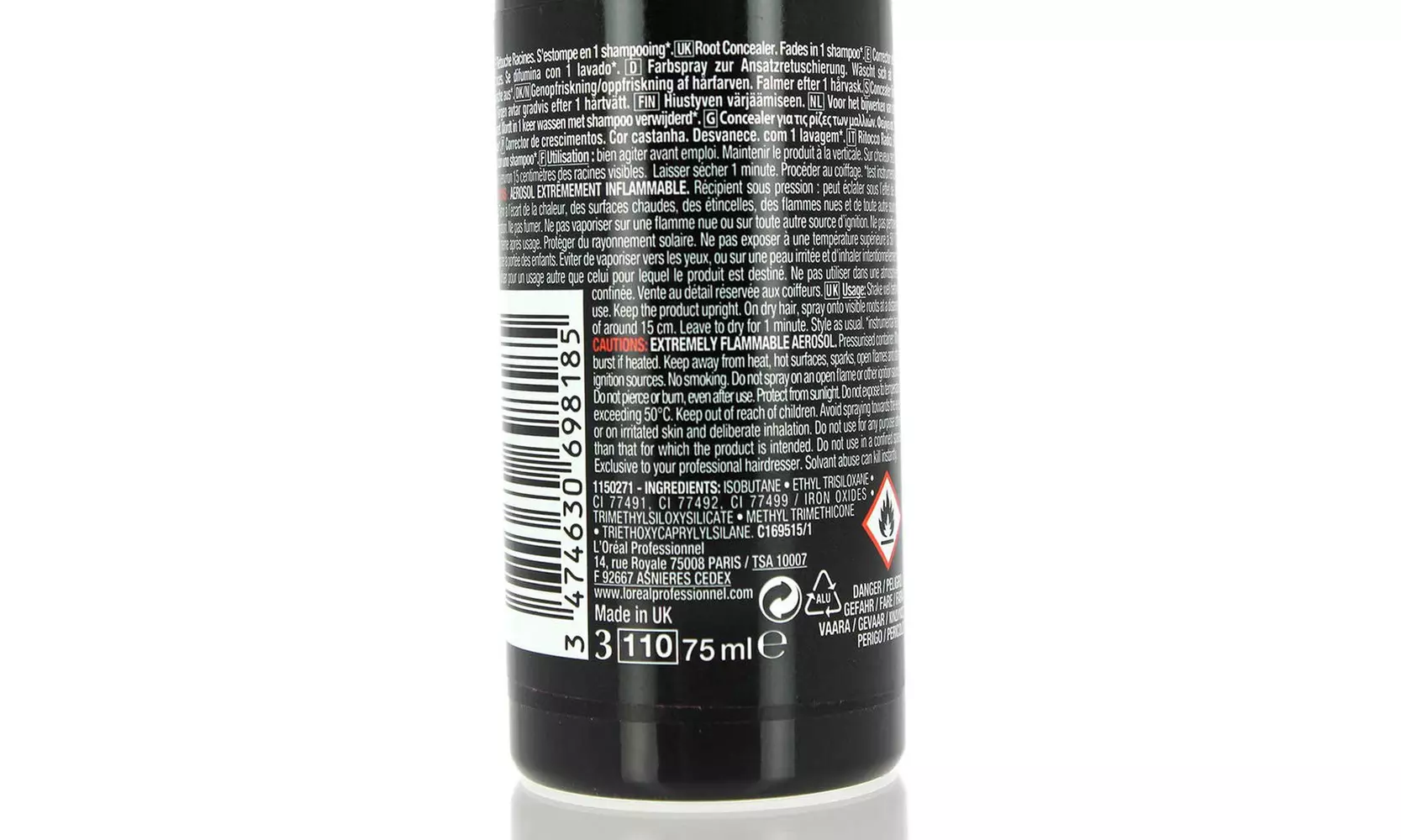 Lot de 2 laques correcteur de racines L'Oréal Professionnel Touch Up Brown - Second Medium