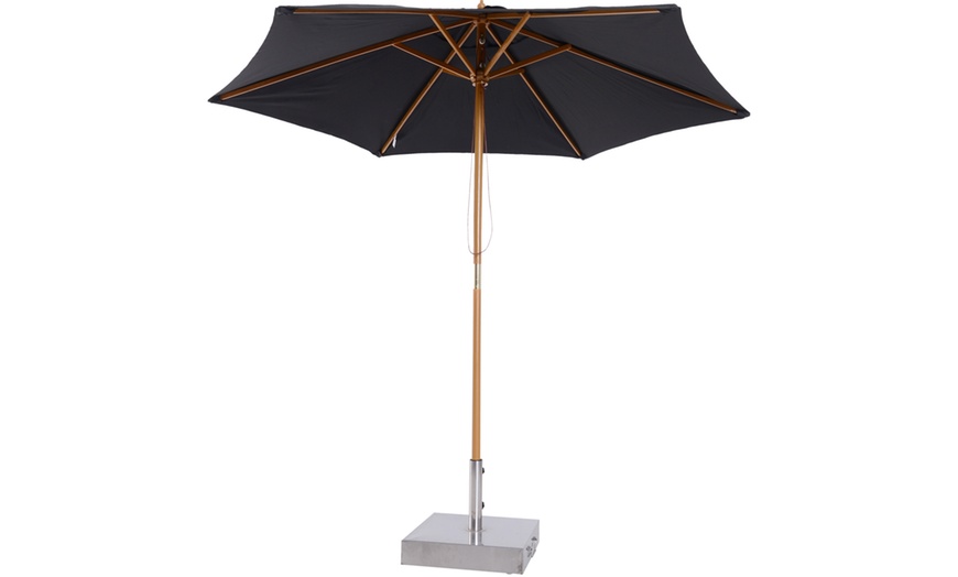 Image 14: Outsunny 2.5m Wood Garden Parasol