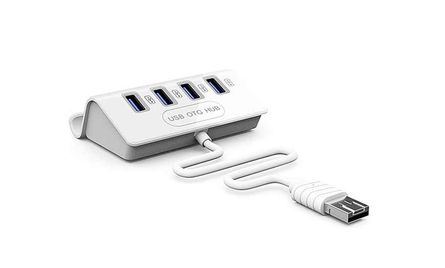 Image 3: USB Hub with Phone Holder