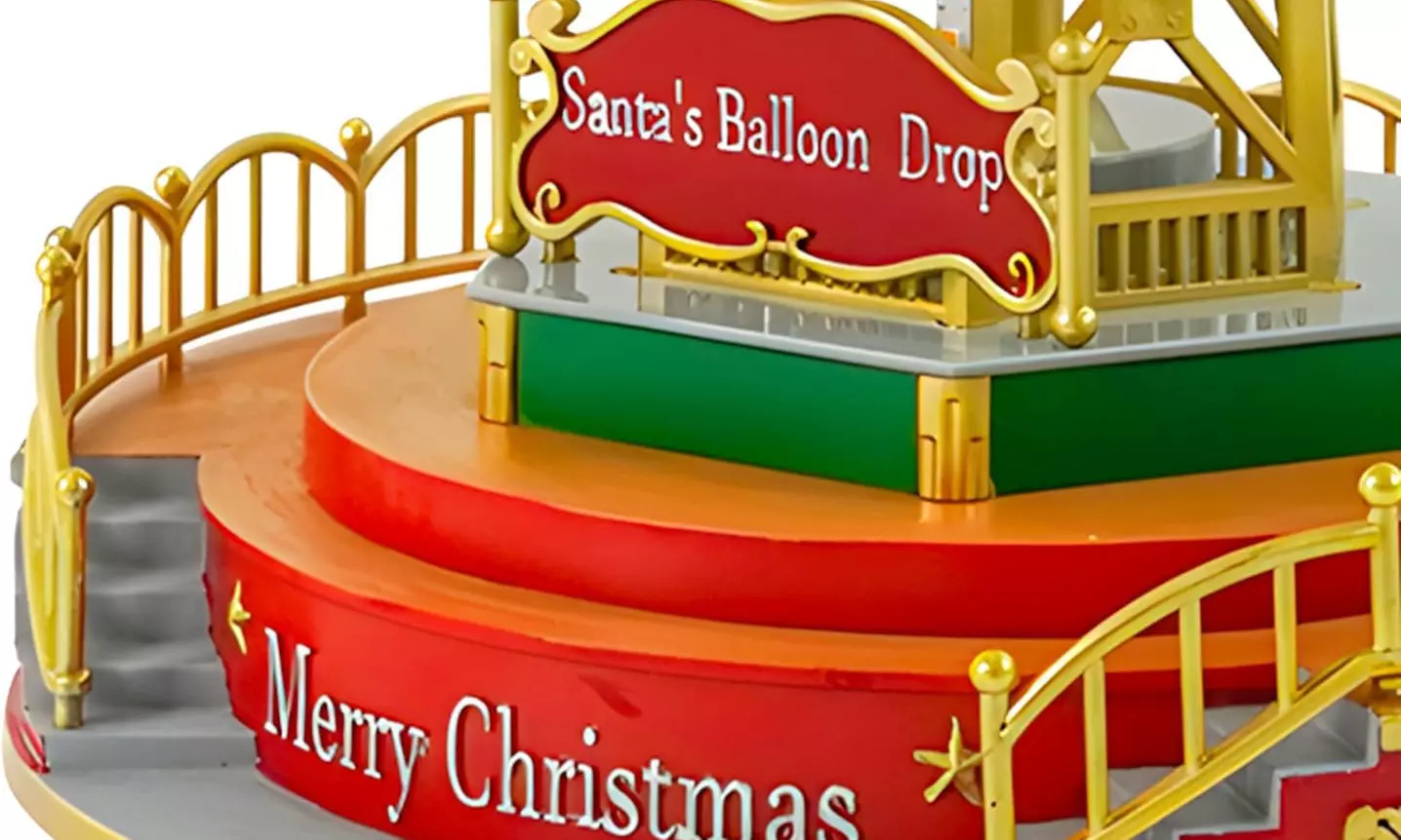 Weihnachtliche Szene mit Musik und Beleuchtung