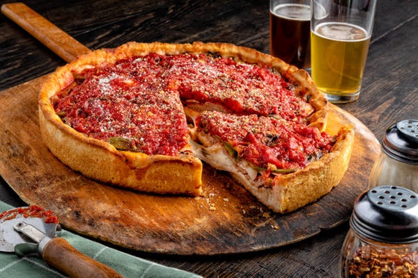 Deep Dish Pizza and Craft Beers or House Wine at Pizzeria Due