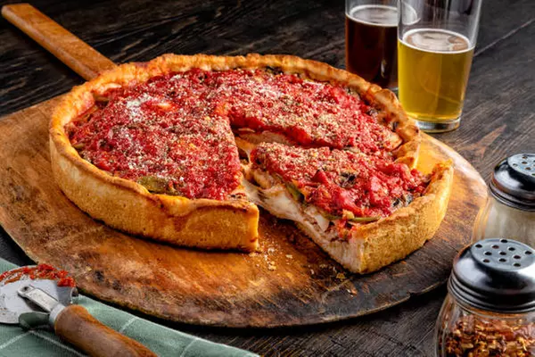 Deep Dish Pizza and Craft Beers or House Wine at Pizzeria Due