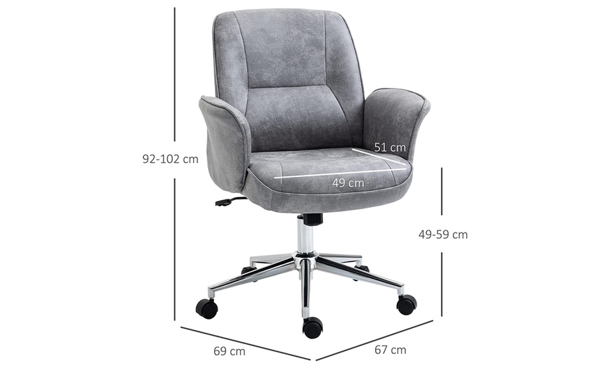 Image 16: Vinsetto Mid-Back Office Chair