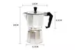 Stovetop Espresso Coffee Maker 1/3/6 Cups Moka Latte Stainless Pot - Second Medium