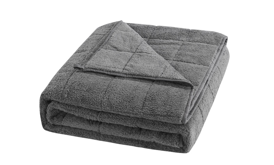 Image 4: Fleece Weighted Blanket 