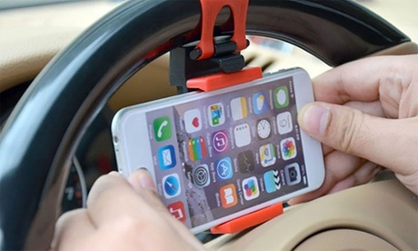 Fino a 4 supporti da volante per smartphone, con fissaggio elastico