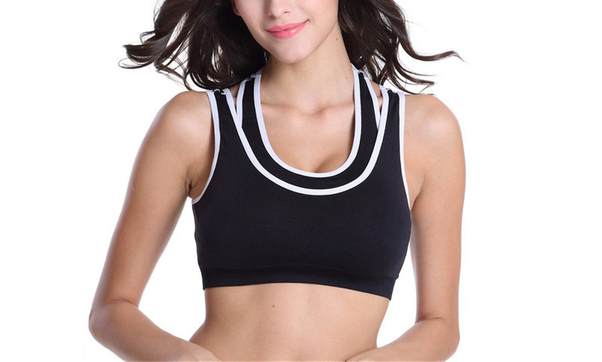 Image 4: Double Strap Sports Bra